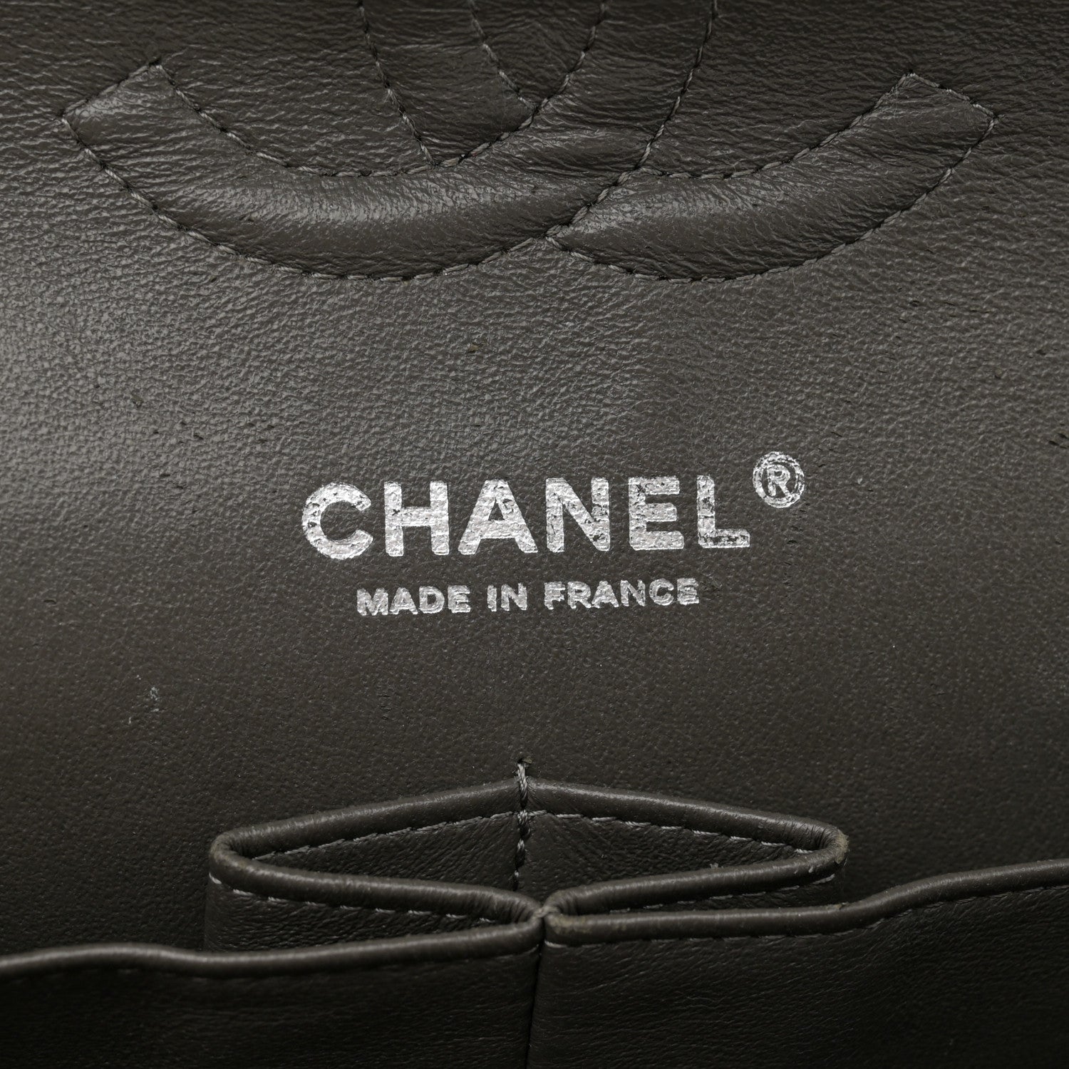 Chanel Caviar Quilted Medium Double Flap Dark Grey 6 of 14