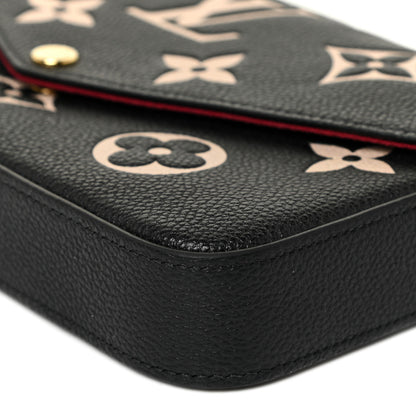 Louis Vuitton Empreinte Monogram Giant Felicie Pochette Black Beige 10 of 11