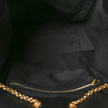 Fendi Vitello Grace King Karligraphy Chain Bucket Bag Black Bisquit 5 of 11