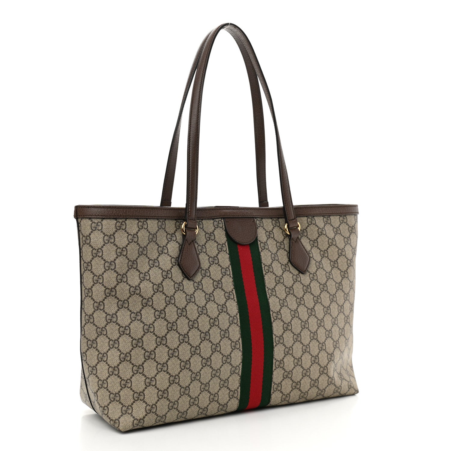 Gucci GG Supreme Monogram Medium Ophidia Shopping Tote Brown 3 of 11