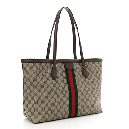 Gucci GG Supreme Monogram Medium Ophidia Shopping Tote Brown 3 of 11