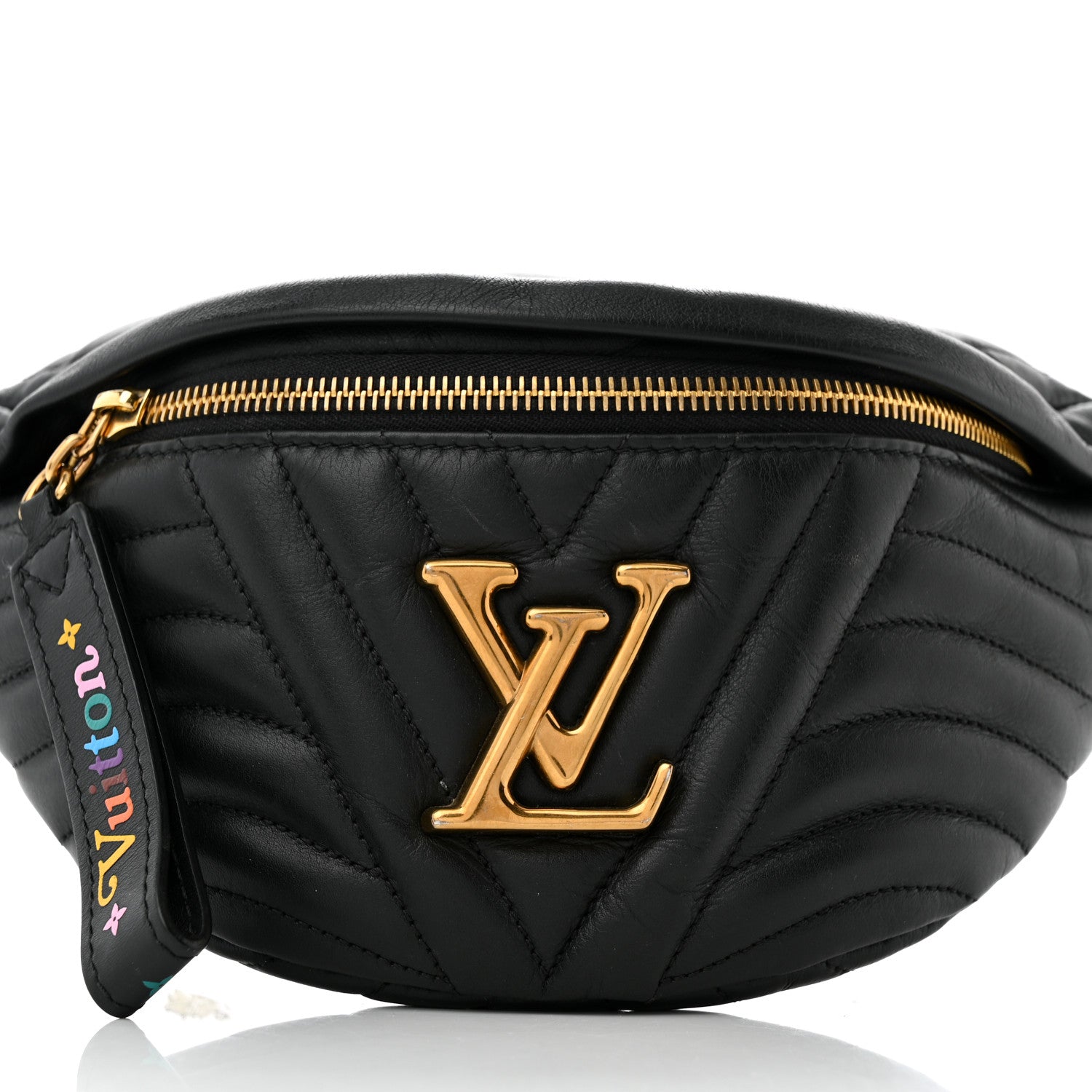 Louis Vuitton Calfskin Quilted New Wave Bumbag Black 8 of 12