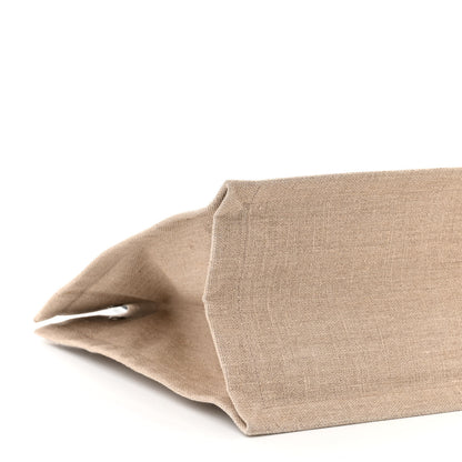 Saint Laurent SAINT LAURENT Linen Calfskin Small Rive Gauche Tote Greggio Natural 9 of 13