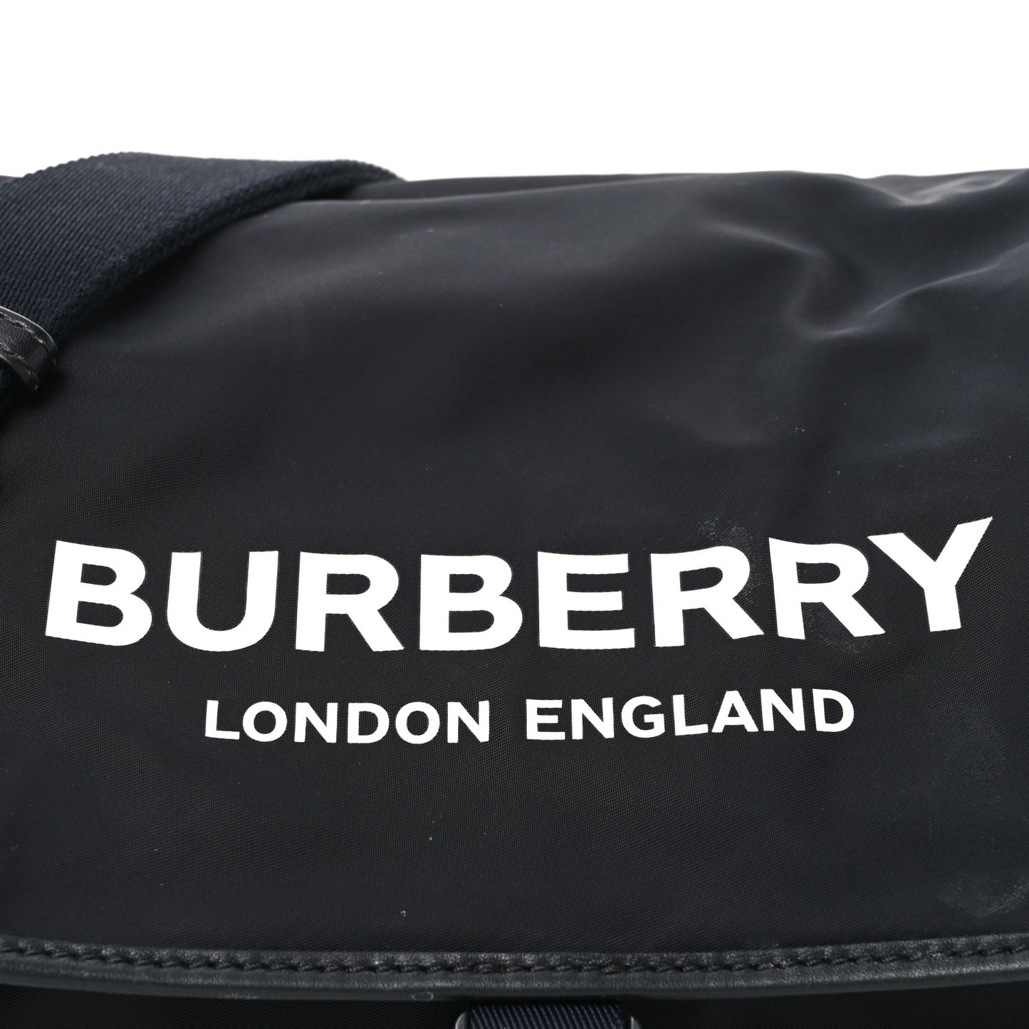 Nylon Logo Diaper Bag Black