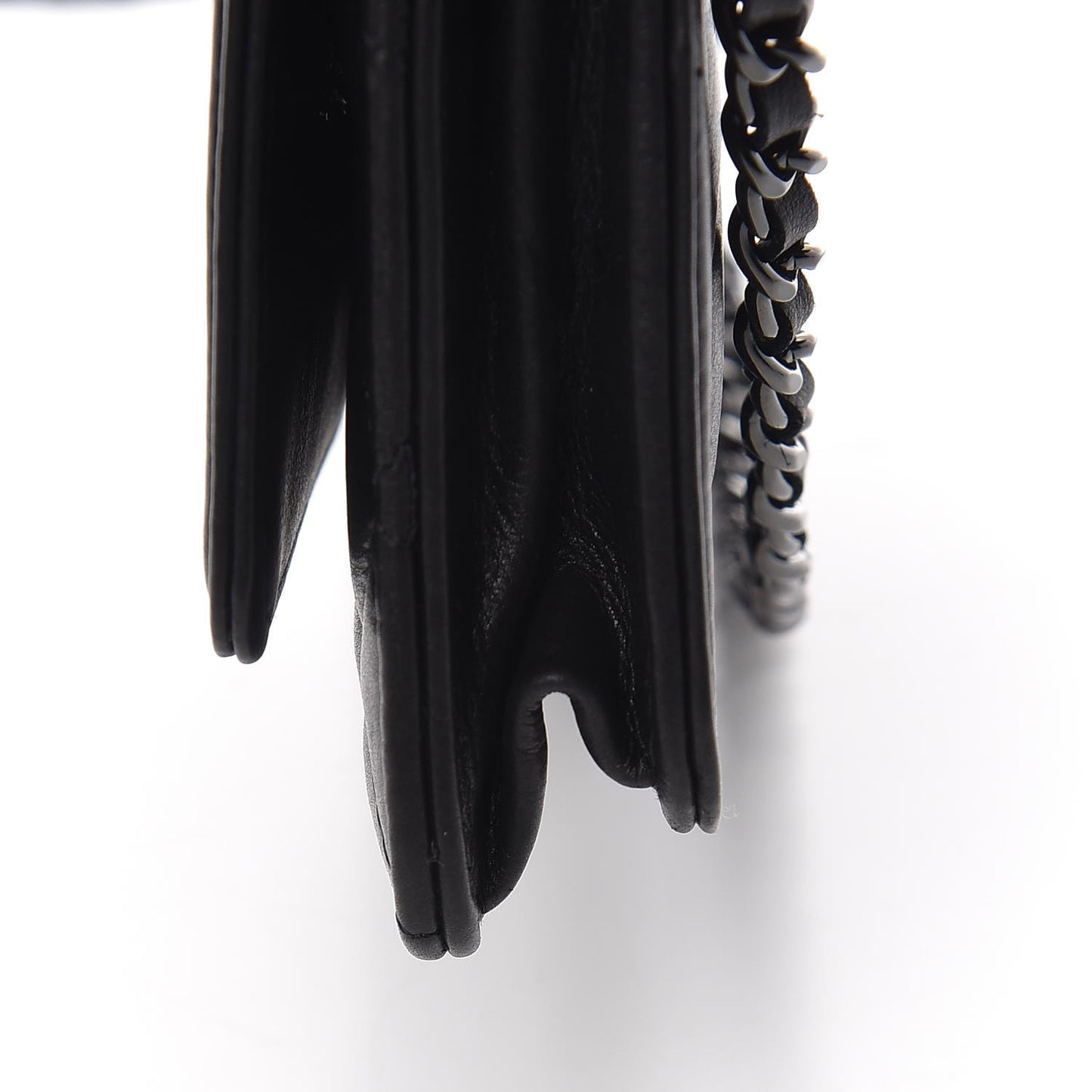 Calfskin Quilted Boy Wallet On Chain WOC So Black