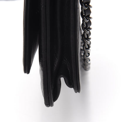 Chanel Calfskin Quilted Boy Wallet On Chain WOC So Black 15 of 17