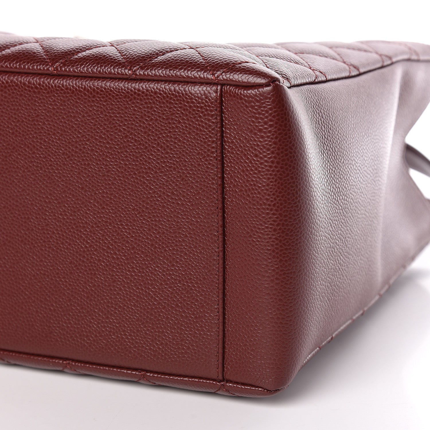Chanel Caviar Quilted Grand Shopping Tote GST Dark Burgundy 6 of 14