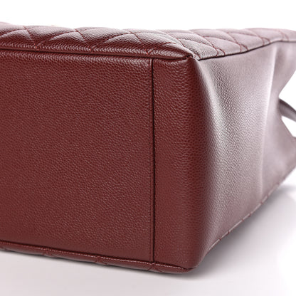 Chanel Caviar Quilted Grand Shopping Tote GST Dark Burgundy 6 of 14