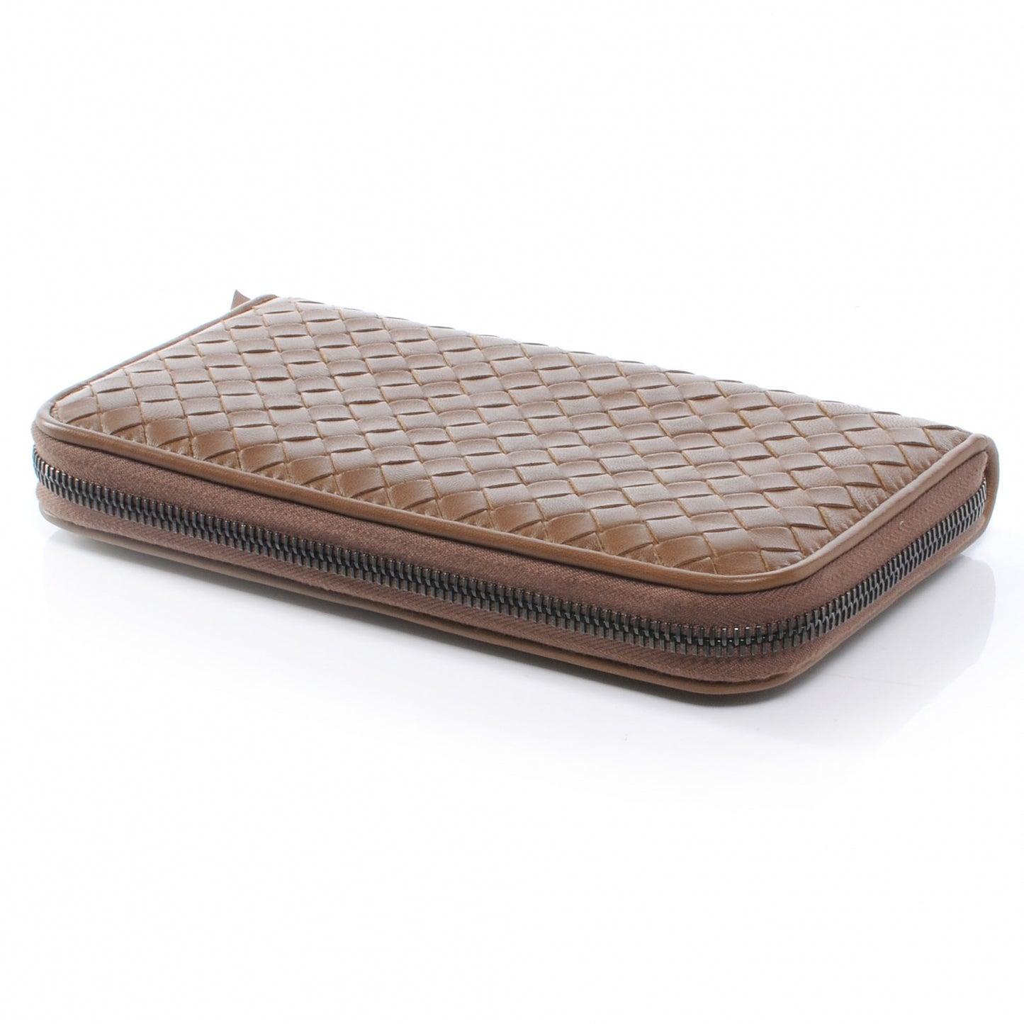 Nappa Intrecciato Zip Around Wallet Edoardo