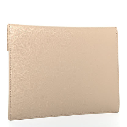 Saint Laurent Grain De Poudre Monogram Uptown Baby Pouch Beige 2 of 4