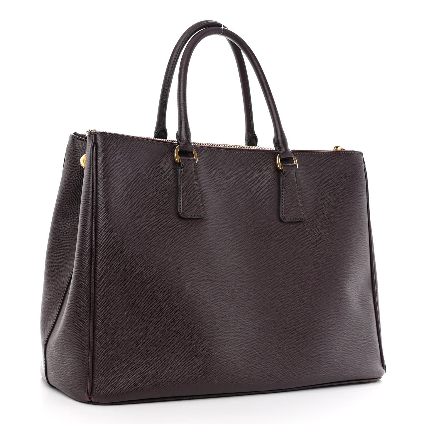 Saffiano Large Galleria Double Zip Tote Bordeaux