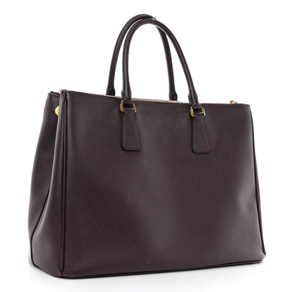 Prada Saffiano Large Galleria Double Zip Tote Bordeaux 3 of 14