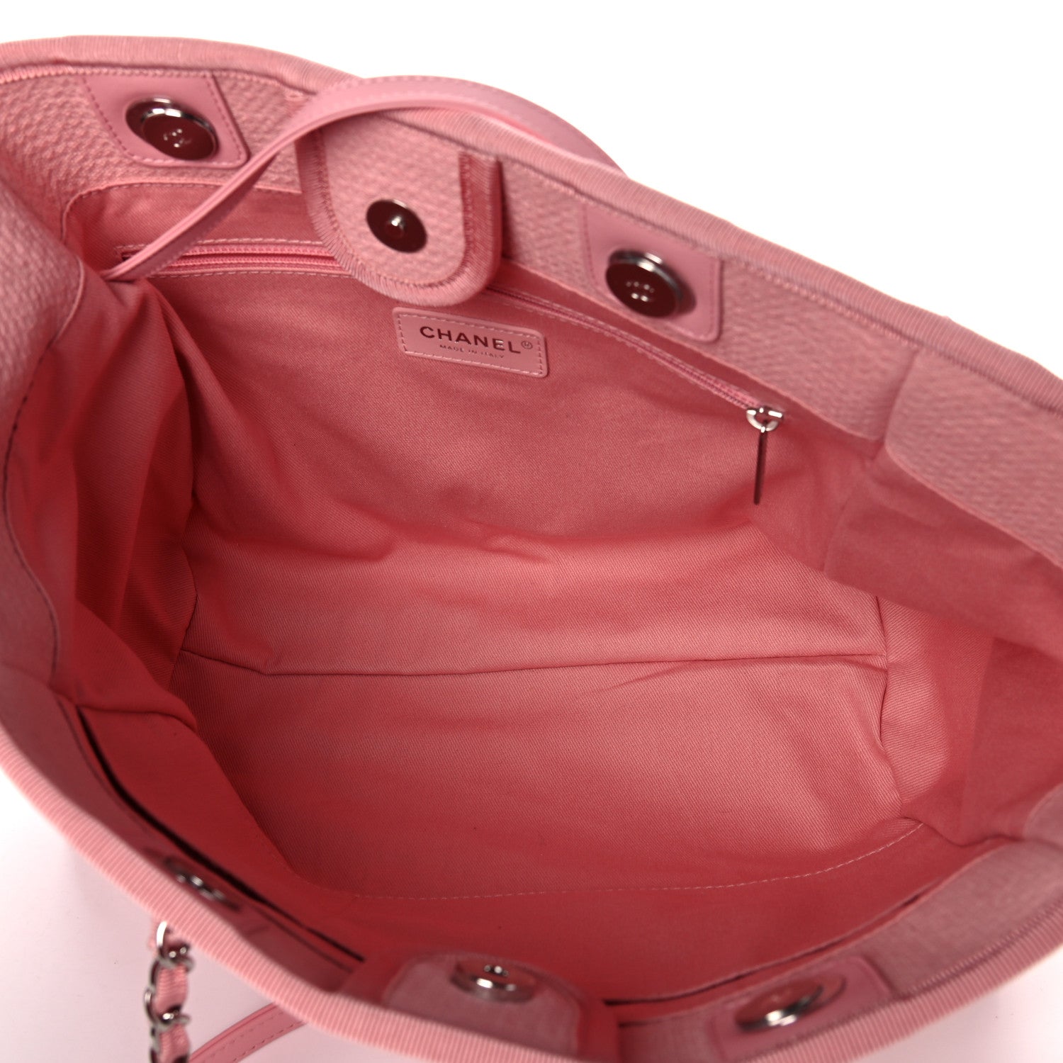 Chanel Mixed Fibers Small Deauville Tote Pink 6 of 10