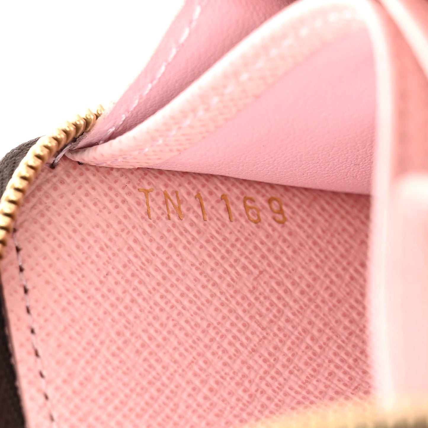 Damier Ebene Studded Zippy Coin Purse Rose Ballerine