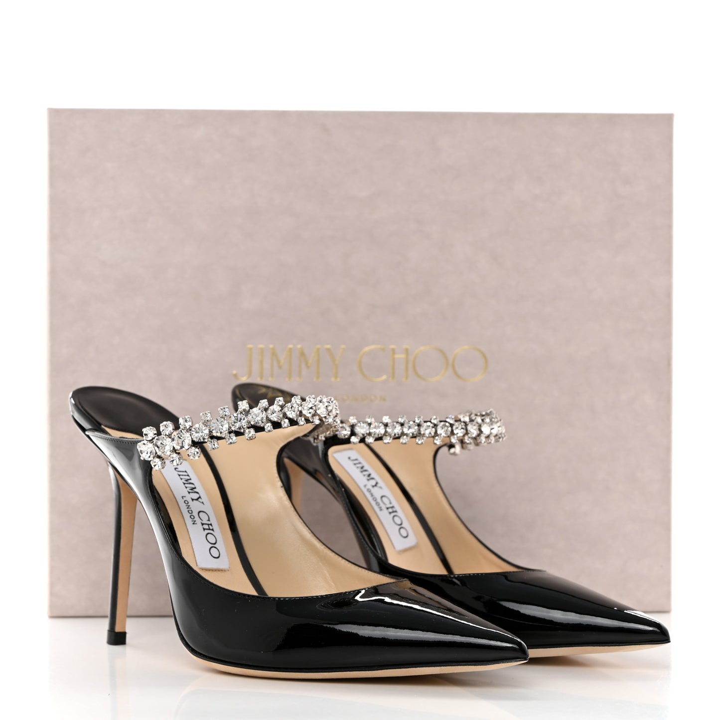 Patent Crystal Bing 100 Pumps 39 Black