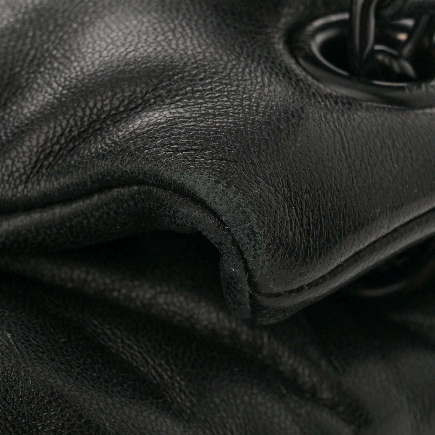 Saint Laurent Lambskin Quilted Monogram Monochrome Small Loulou Puffer Chain Satchel Black 11 of 11