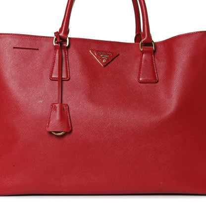 Prada Saffiano Lux Large Tote Fuoco 8 of 16