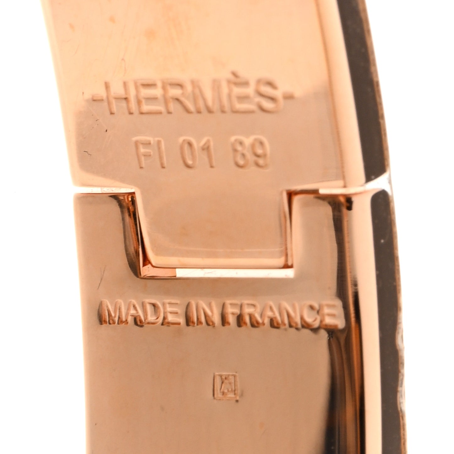 Enamel Printed Narrow Panoplie Equestre Clic H Bracelet PM Pink Delirium