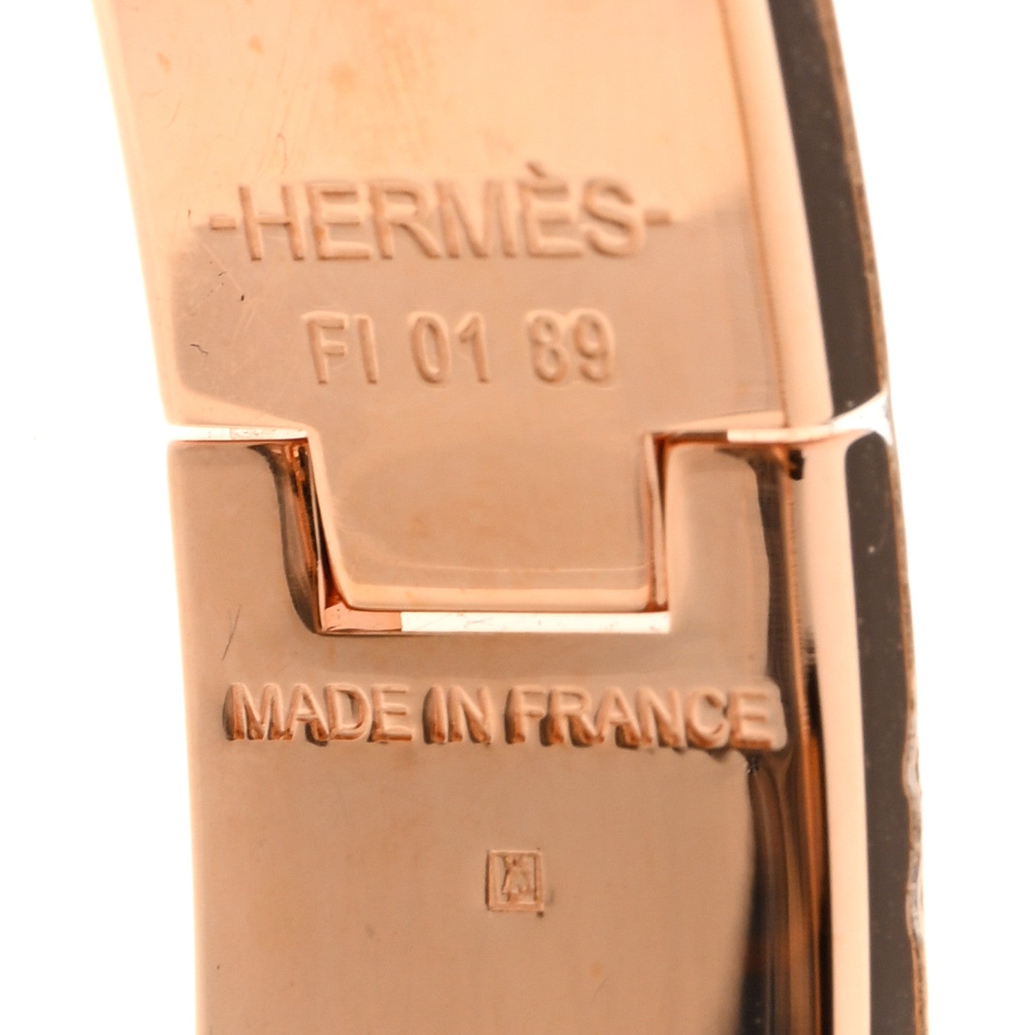 Hermes Enamel Printed Narrow Panoplie Equestre Clic H Bracelet PM Pink Delirium 4 of 4