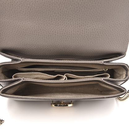 Gucci Dollar Calfskin Interlocking G Top Handle Shoulder Bag Loess 5 of 10