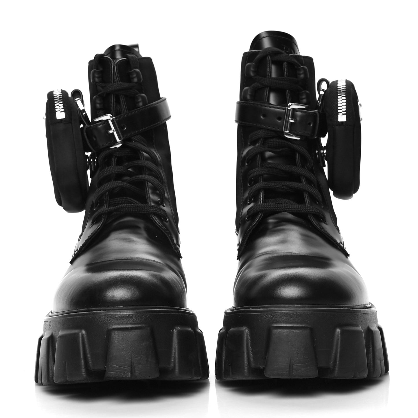 Spazzolato Rois Re-Nylon Metal Triangle Logo Monolith Pouch Pocket 55mm Boots 39.5 Black