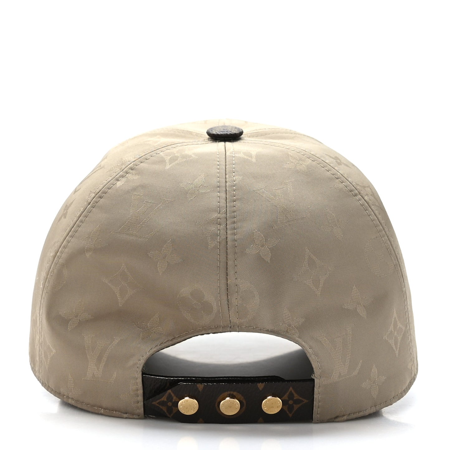 Polyester Silk Monogram LV Get Ready Cap L Beige