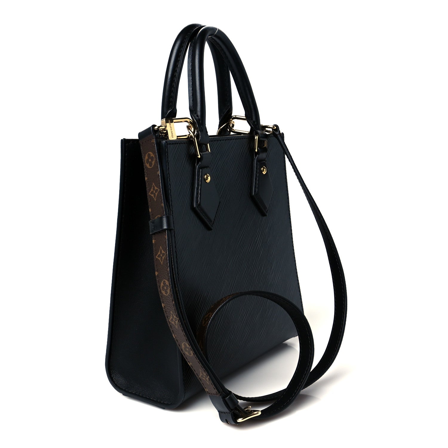 Louis Vuitton Epi Sac Plat BB Black 3 of 9