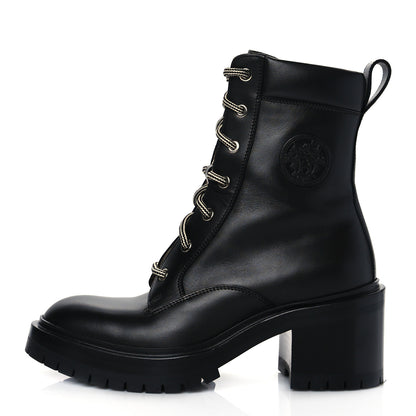 Hermes Calfskin Bridge Ankle Boots 36.5 Black 1 of 9