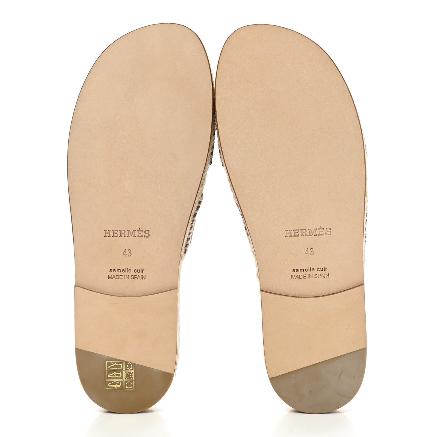 Calfskin Mens Antigua Espadrille Sandals 43 Naturel Safari