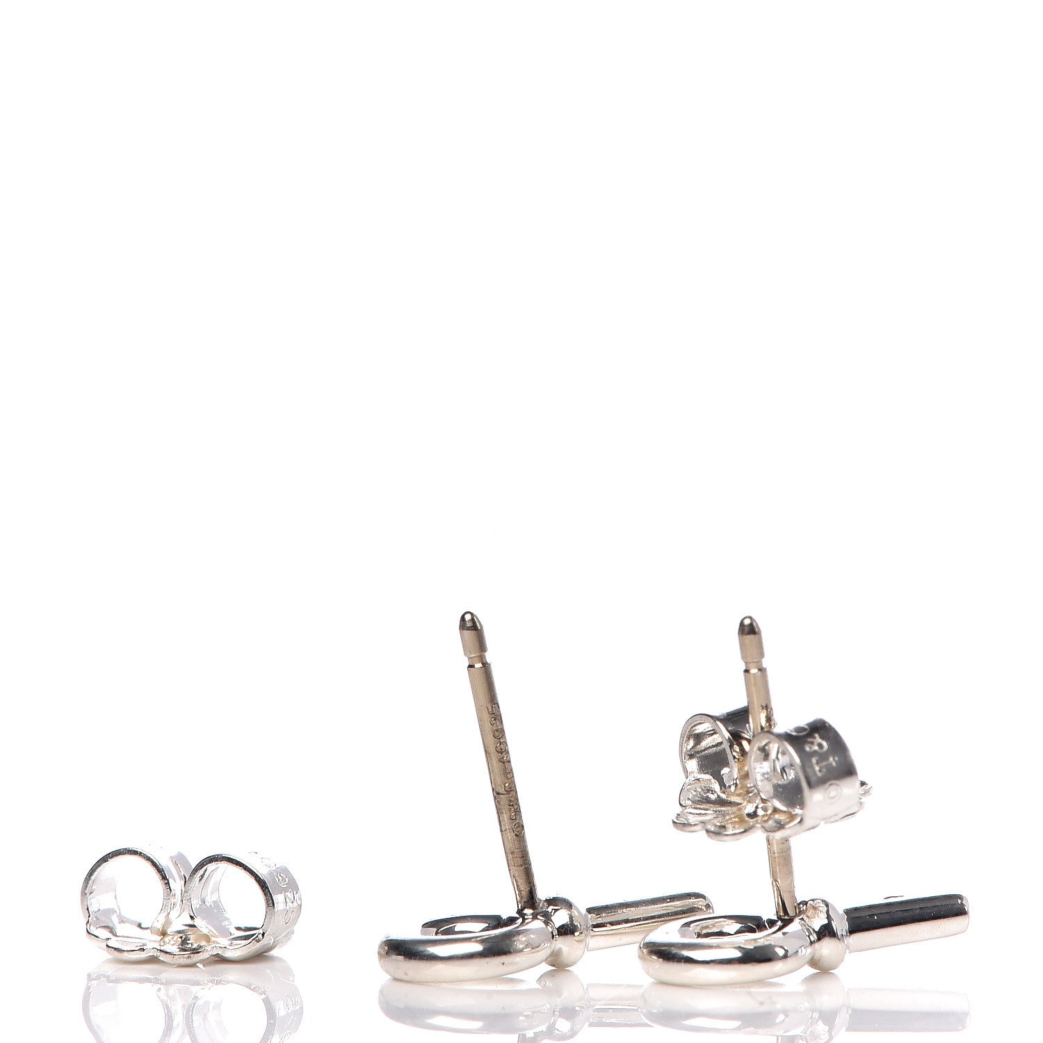 Tiffany Sterling Silver Key Earrings 3 of 5