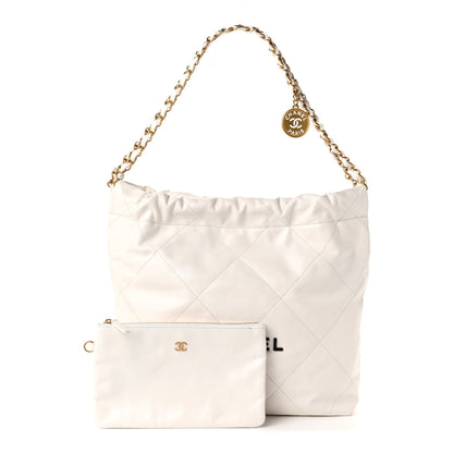 Chanel Calfskin Quilted Small Chanel 22 White 3 of 12
