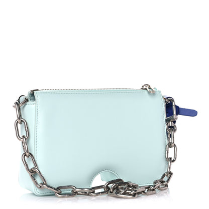 Off-White OFF WHITE Calfskin Burrow 20 Crossbody Bag Light Blue 3 of 12