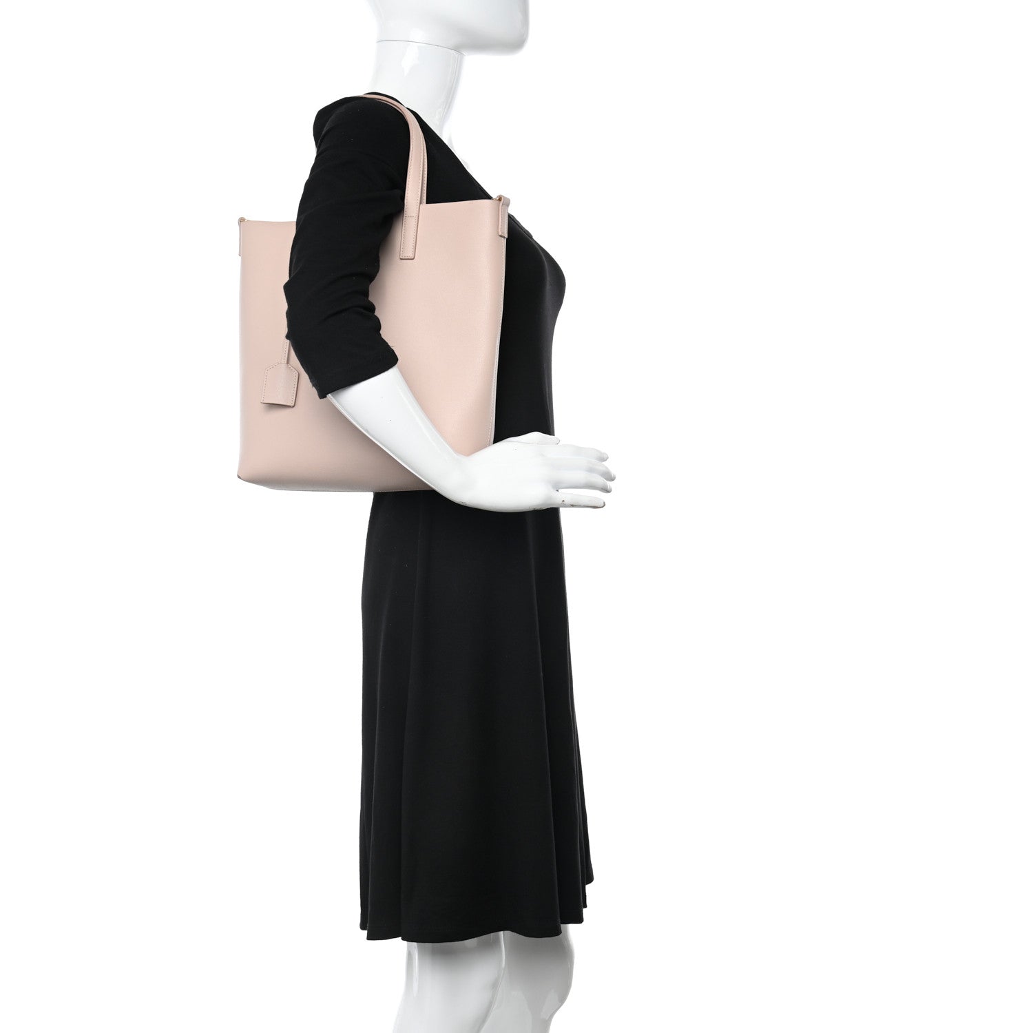 Saint Laurent Calfskin Toy Shopping Tote Nude Powder 2 of 13