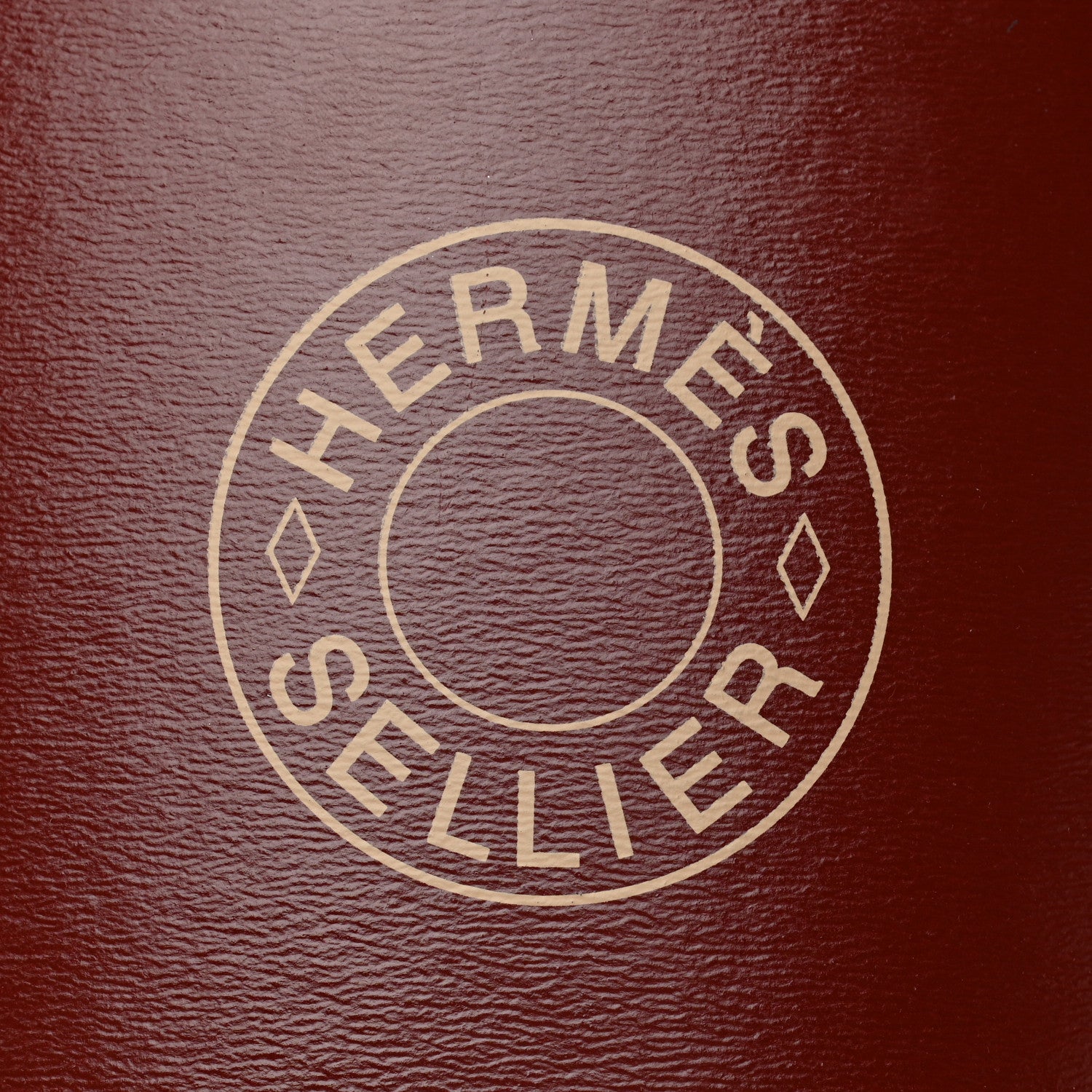 Hermes Kraft Paper Metal Canvas Saddle Box Rouge H 8 of 11