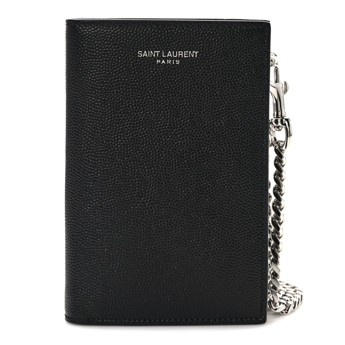 Grain De Poudre North South Chain Wallet Black