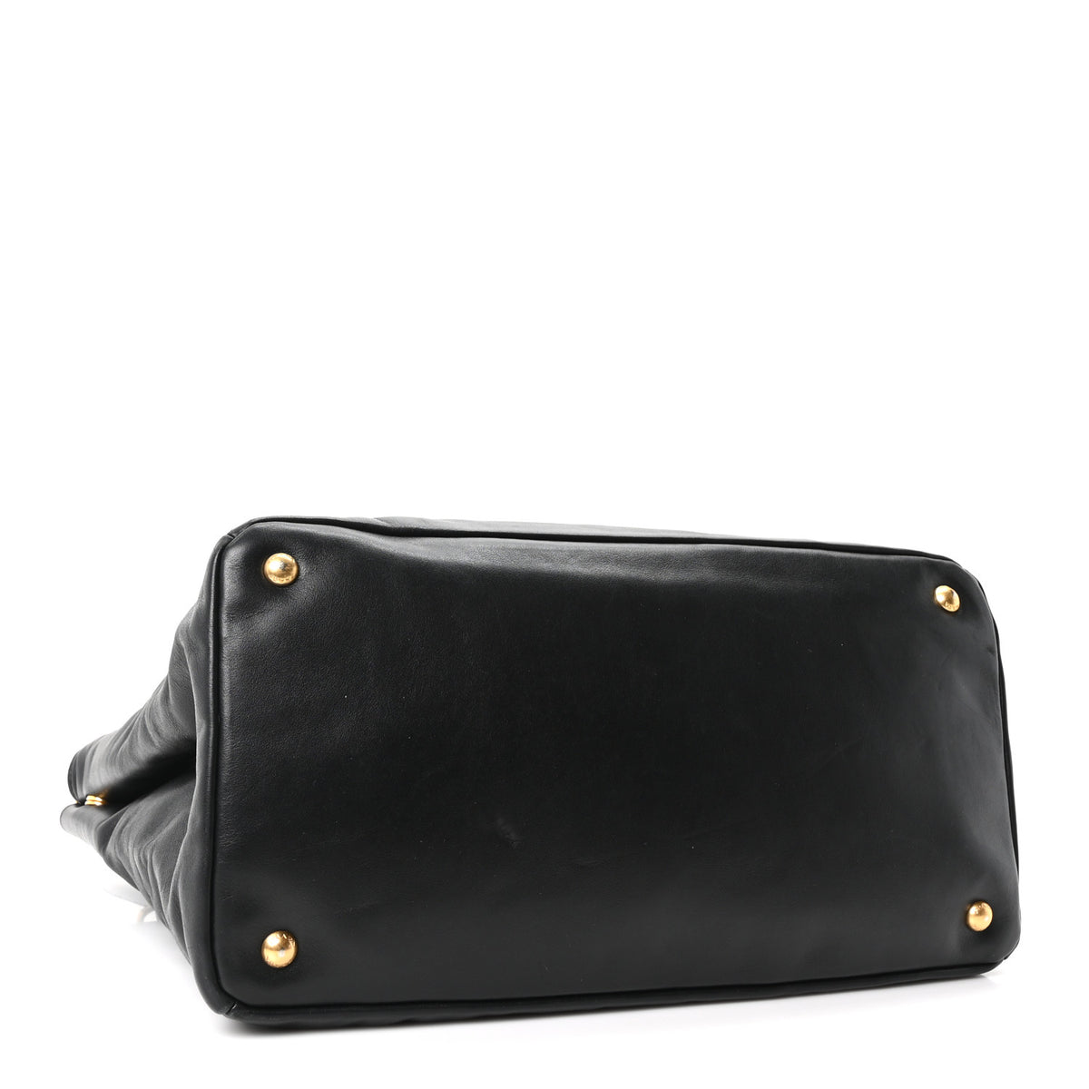 Soft Calf Shopping Tote Black