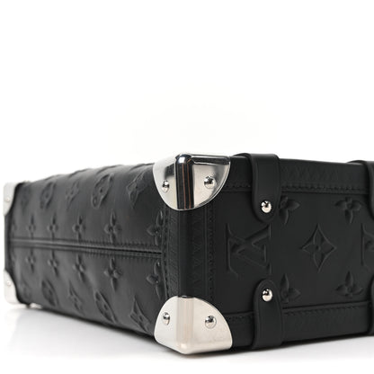 Louis Vuitton Calfskin Debossed Monogram Side Trunk Black 9 of 9