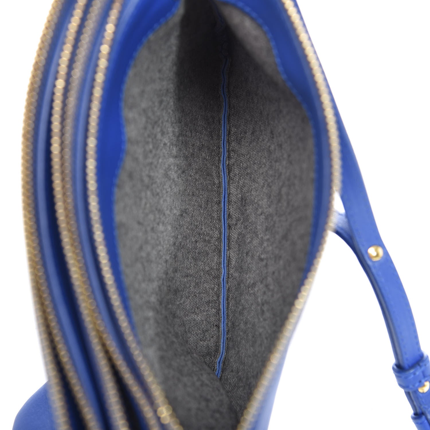 Celine Lambskin Small Trio Crossbody Bag Electric Blue 7 of 13