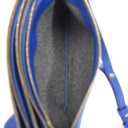 Celine Lambskin Small Trio Crossbody Bag Electric Blue 7 of 13