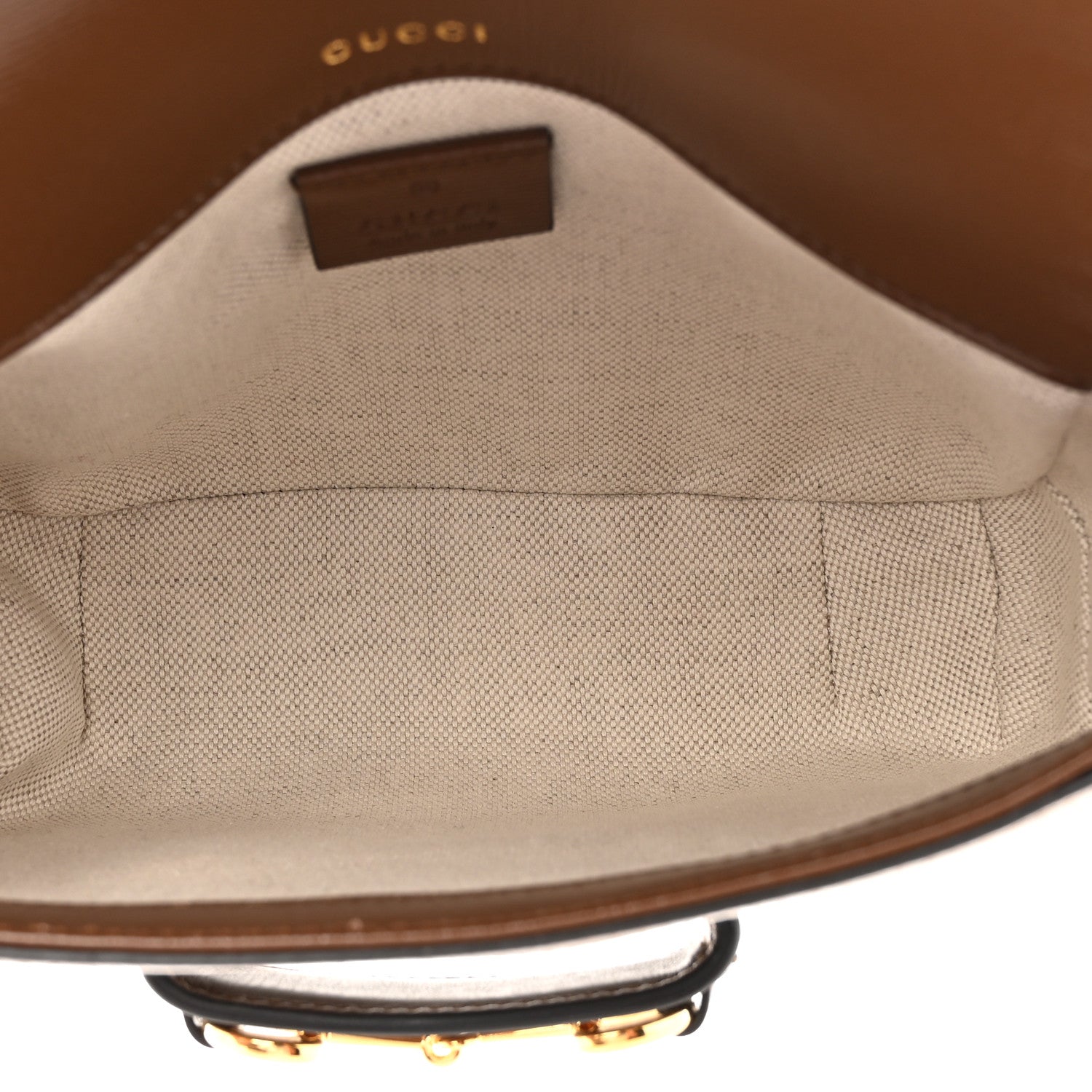 Gucci GG Supreme Monogram Web Mini Horsebit 1955 Shoulder Bag Beige Brown Sugar 5 of 10