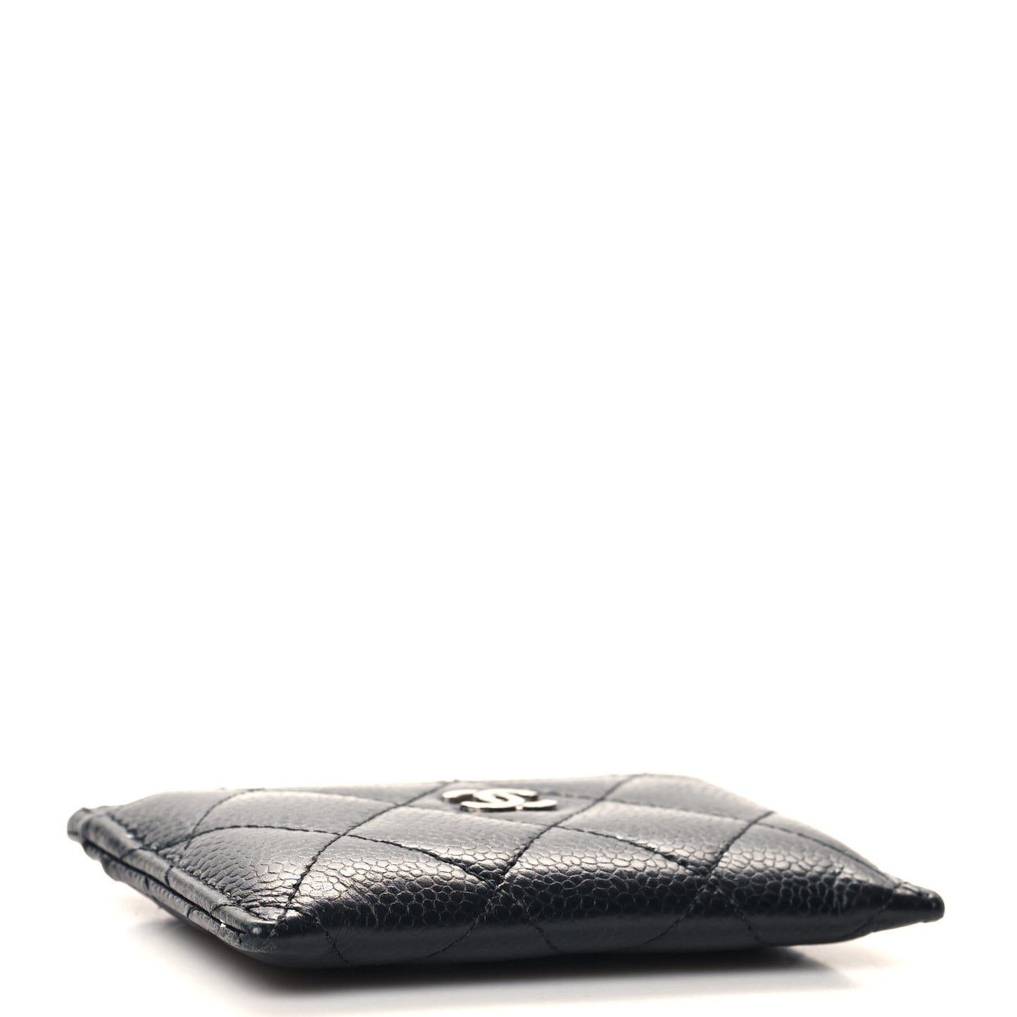 Caviar Quilted Card Holder Black