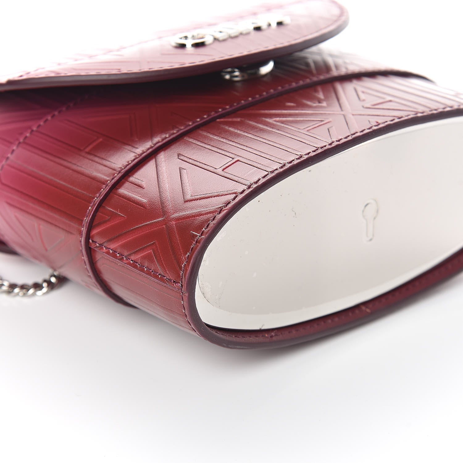 Chloe Calfskin Embossed Small Aby Lock Brown Purple 7 of 8