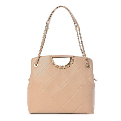 Chanel Caviar Large Handle Shopping Bag Beige 1 of 9