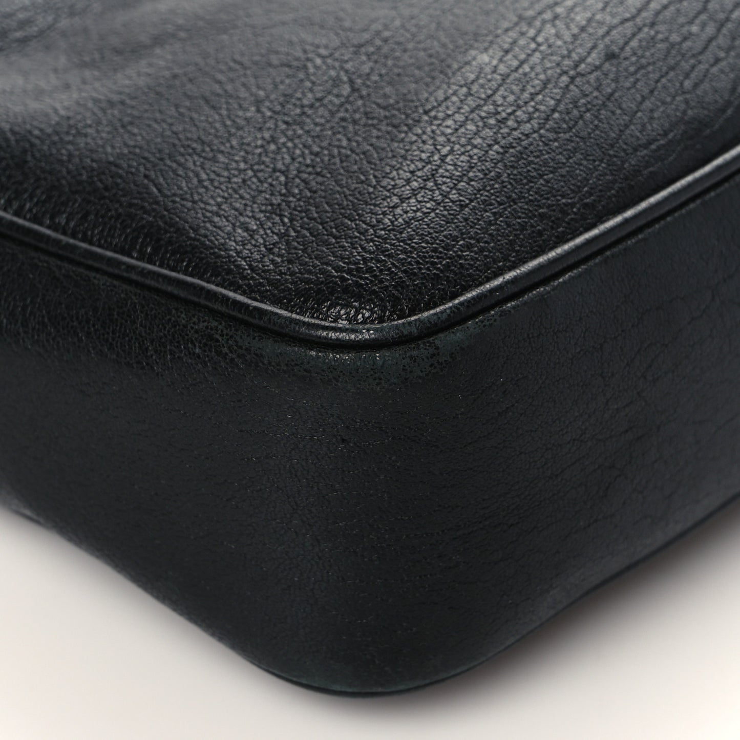Lambskin Monogram Embossed Small Lou Camera Bag Black