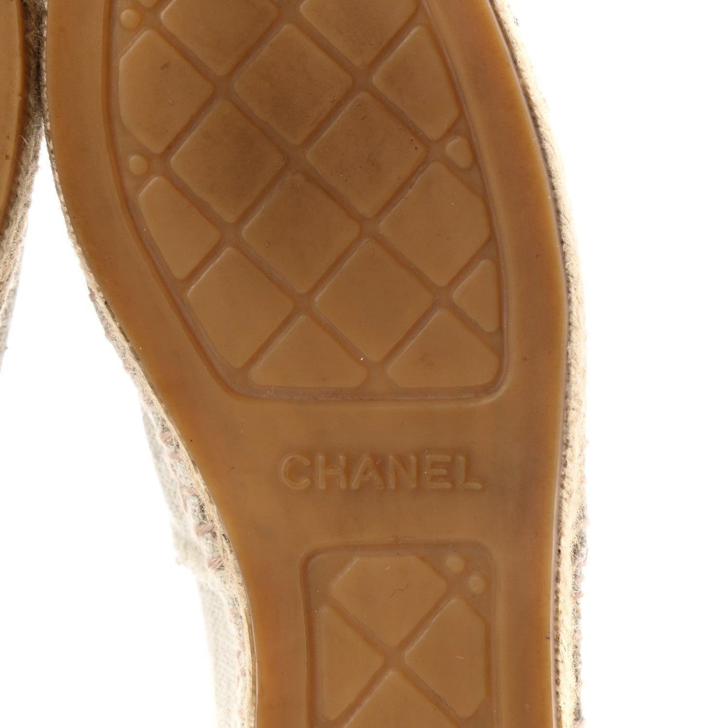 Chanel Linen CC Espadrilles 40 Beige Black 6 of 9