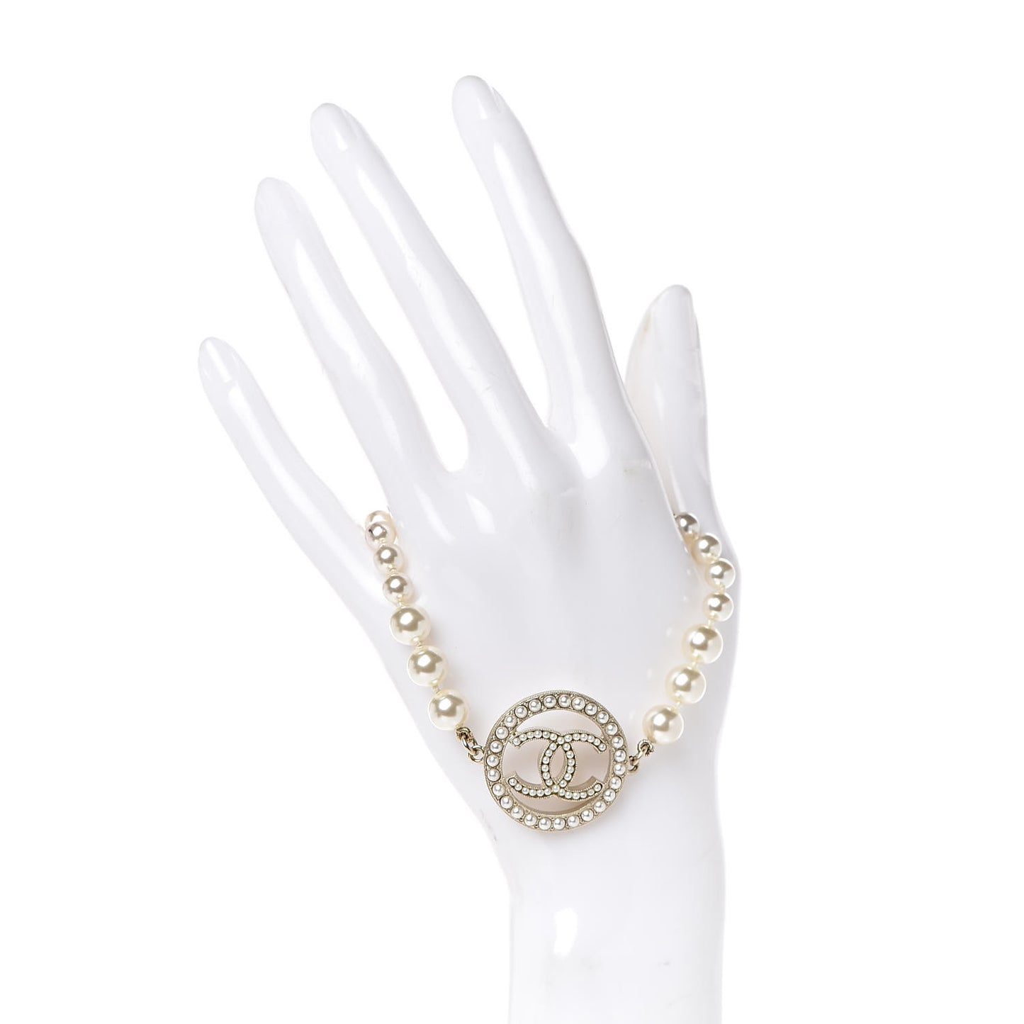 Pearl CC Bracelet Gold