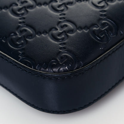 Gucci Guccissima Signature Small Messenger Bag Blue 12 of 14