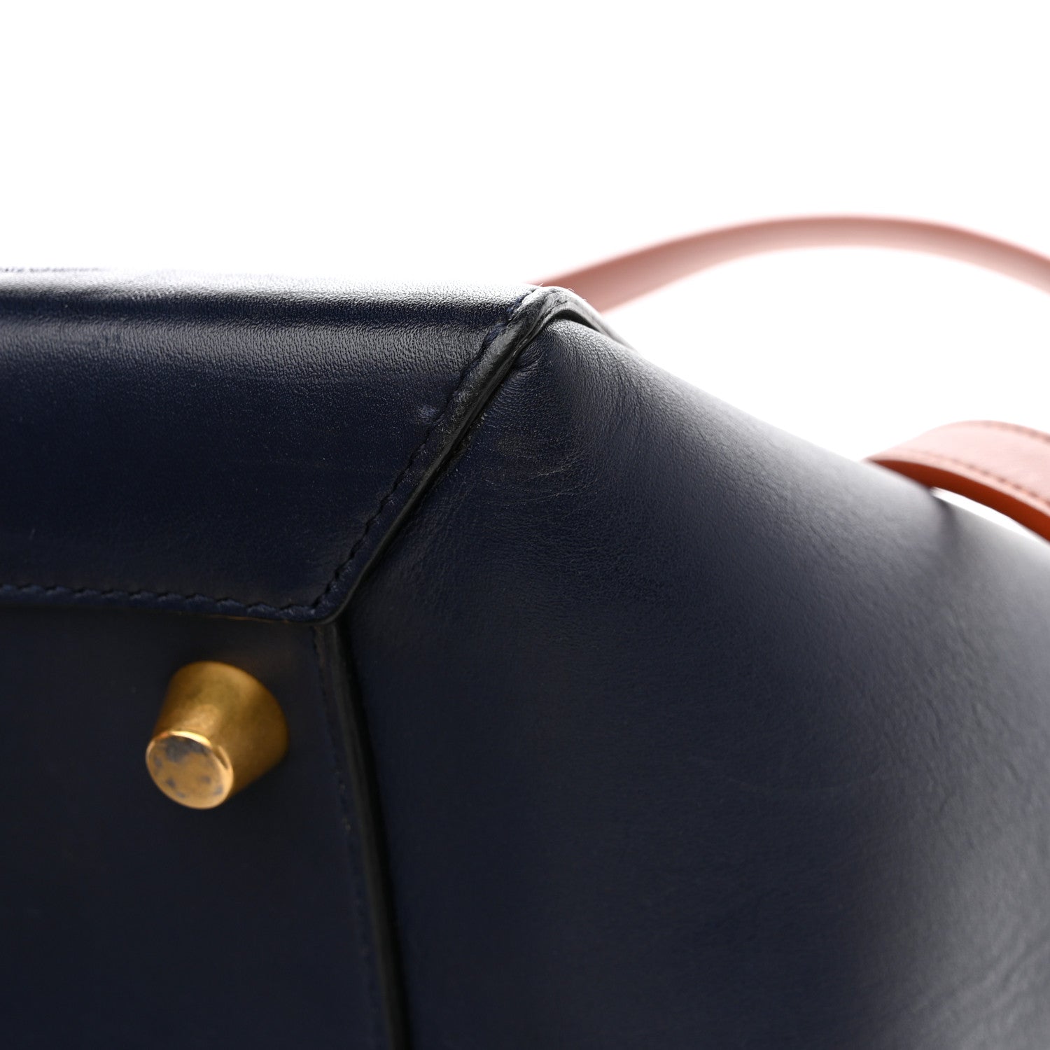 Celine Smooth Calfskin Large Bi-Color Belt Bag Midnight 8 of 12