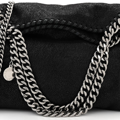 Stella McCartney Shaggy Deer Mini Falabella Fold Over Tote Black 8 of 10