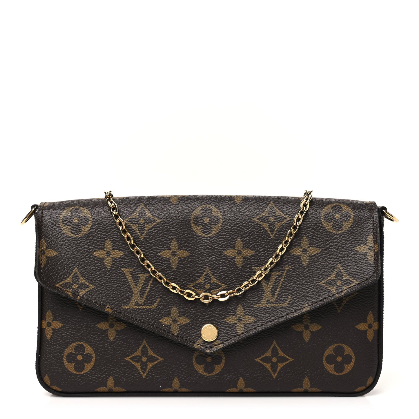 Monogram My LV World Tour Pochette Felicie Chain Wallet Black
